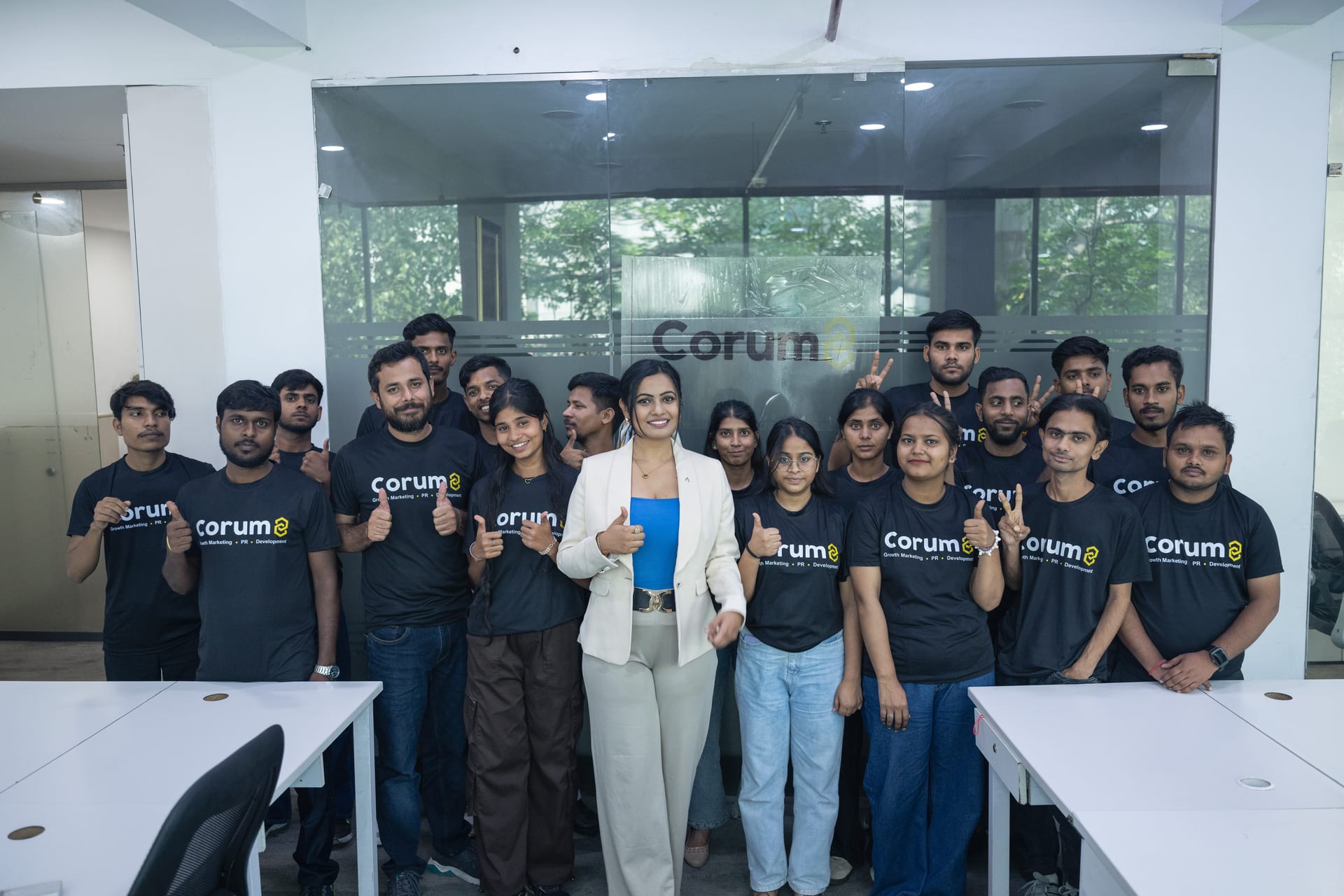 The Corum8 team celebrating a win