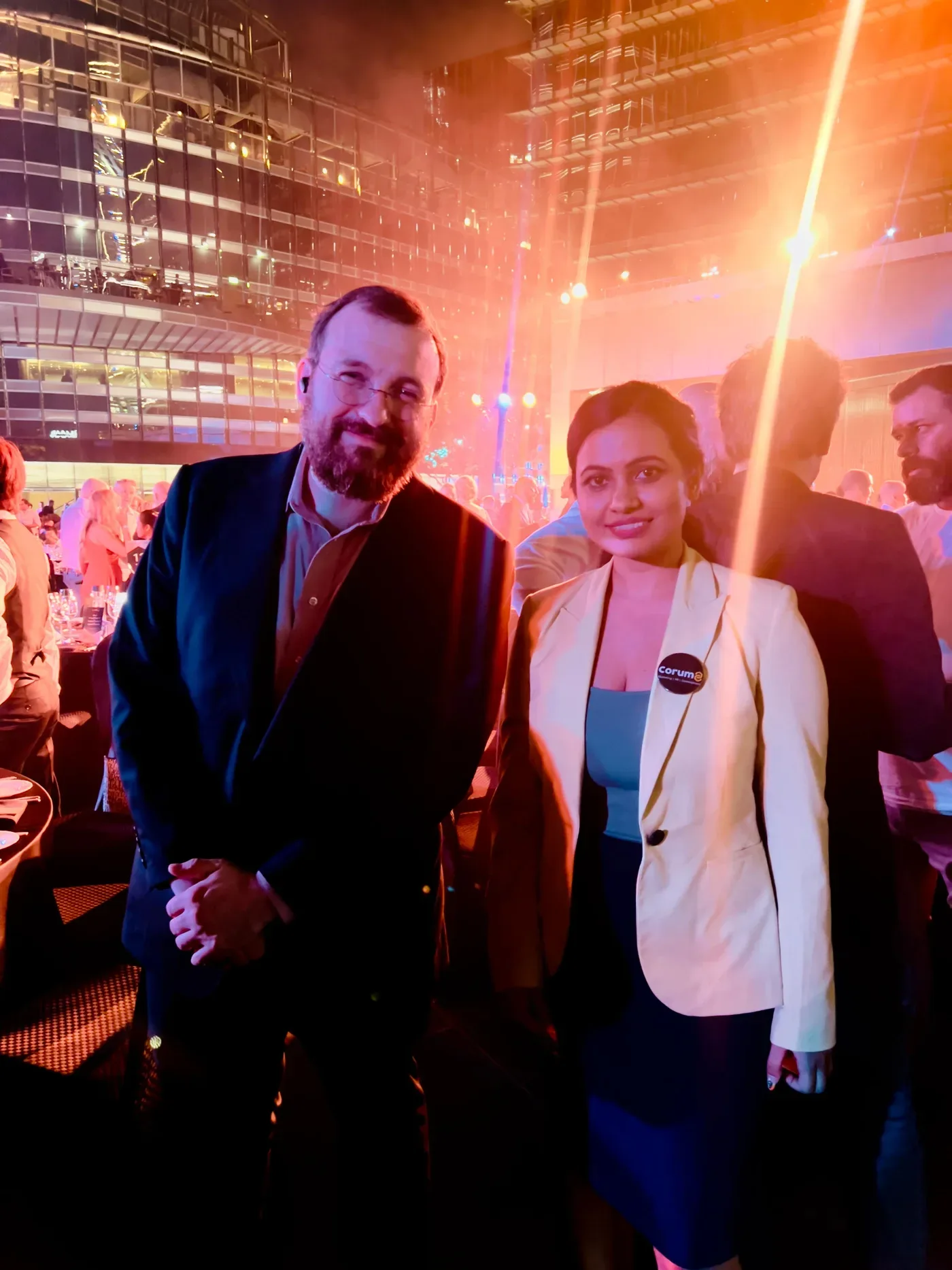 Corum8 team at an evening industry event