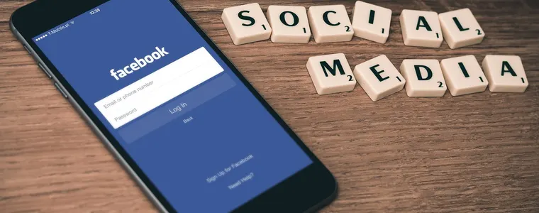 Social media open on a phone